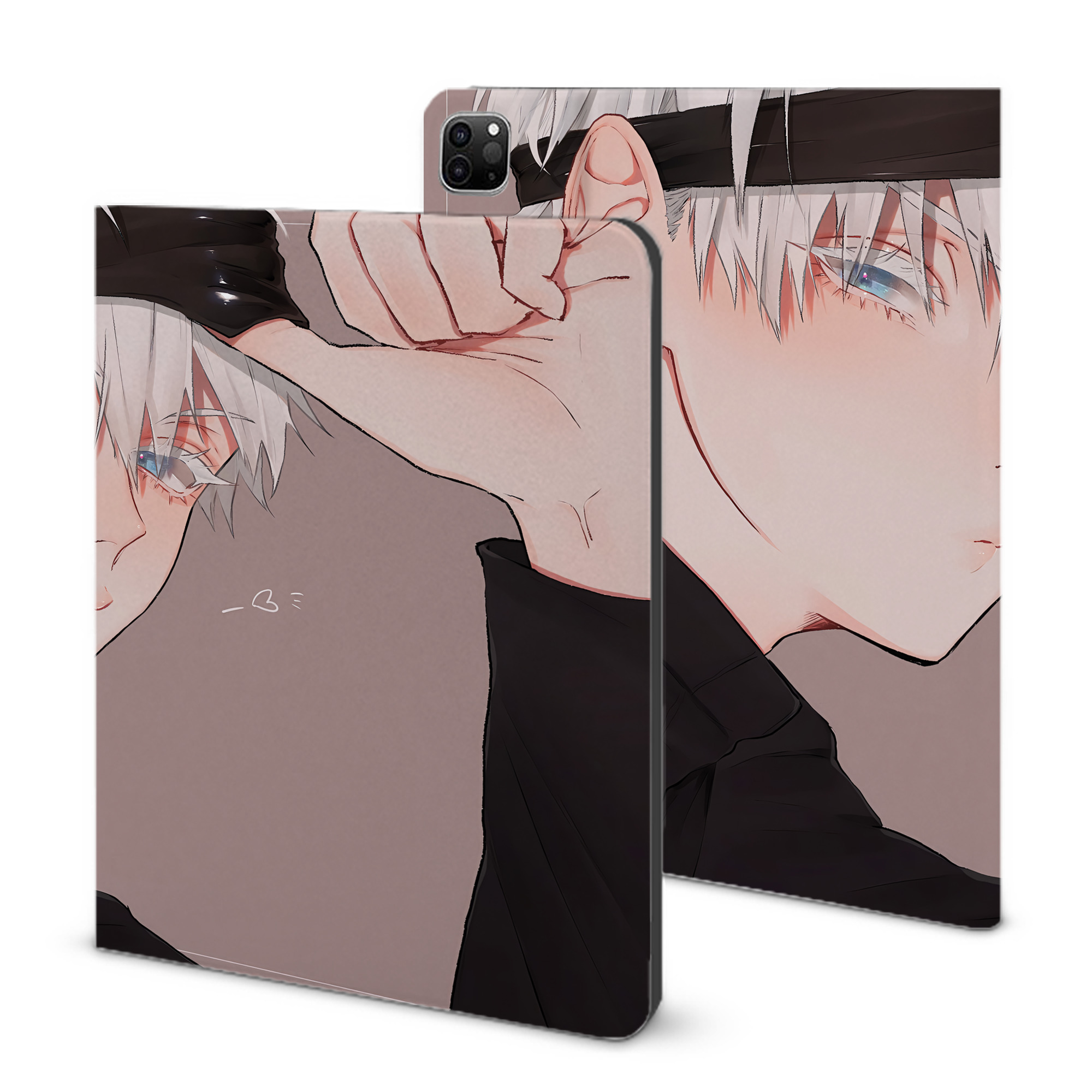 （画像用） 呪術廻戦 Jujutsu Kaisen IPad ケース ブック型 PUレザー TPU 耐衝撃 軽量 薄型 ペン収納なし 全面保護 IPad 各モデル対応